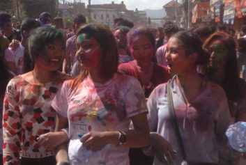Holi festival celebrated in Nepal
